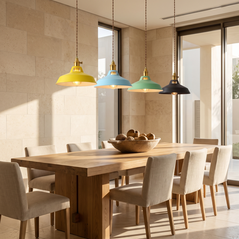 Loftline Pendant Light styled in a sunlit villa interior