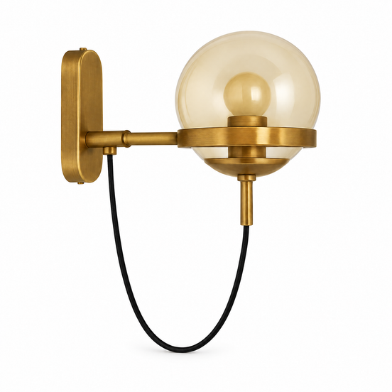 Orbis Globe Wall Light on a white background