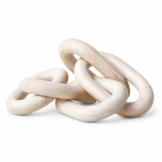 Linden Wood Chain on a white background